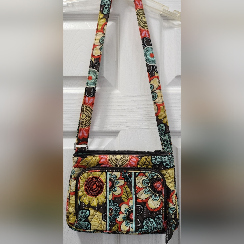 Vera Bradley Flower Power Crossbody Qyilt Bag